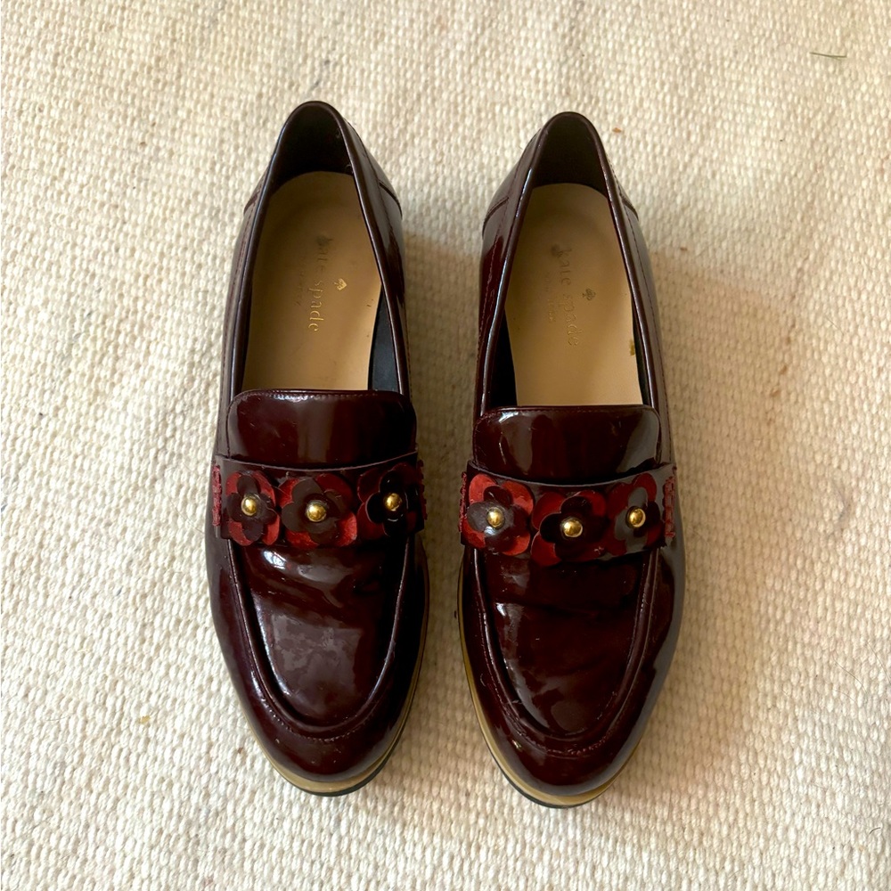 Flowered Kate spade loafers